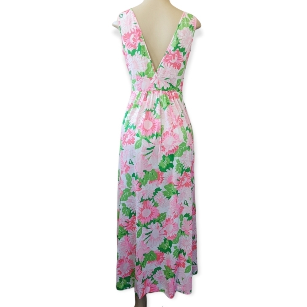 Vintage 70s Daisy Empire Waist Long Nightgown - Picture 4 of 15